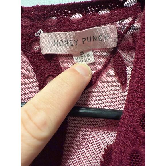 Honey Punch Small Maxi Lace Purple Dress - Picture 2 of 10